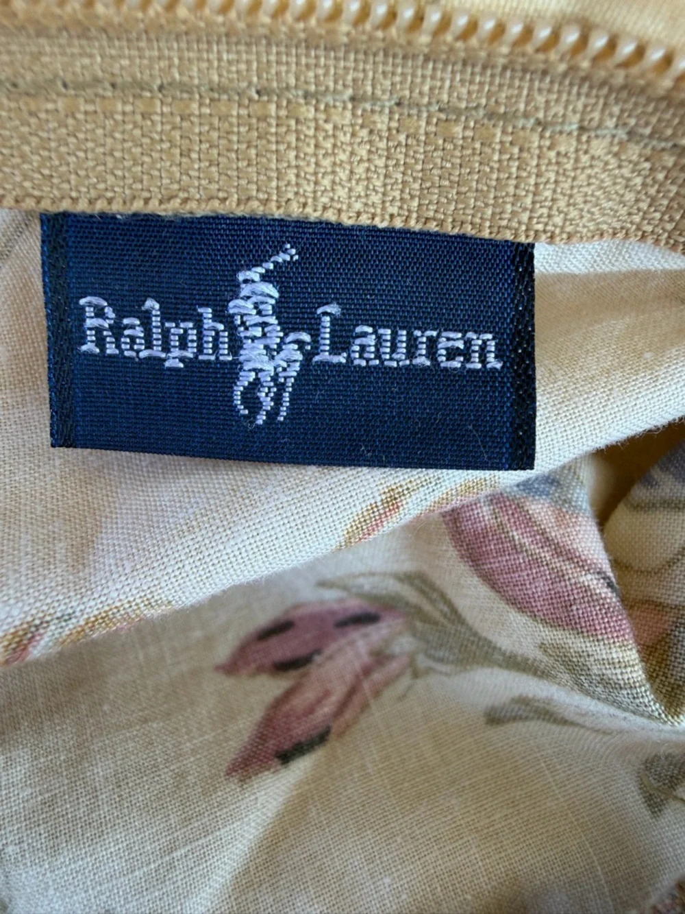 VTG Ralph Lauren Astor Tan Pink Floral Accent Pillow Covers 20x20 80s USA STAINS